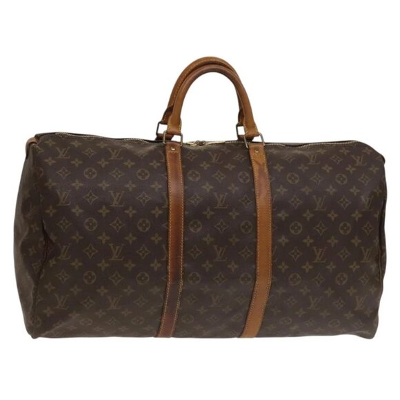 LOUIS VUITTON Monogram Keepall 55 Boston Bag M41424 LV Auth 136180 - Picture 1 of 16